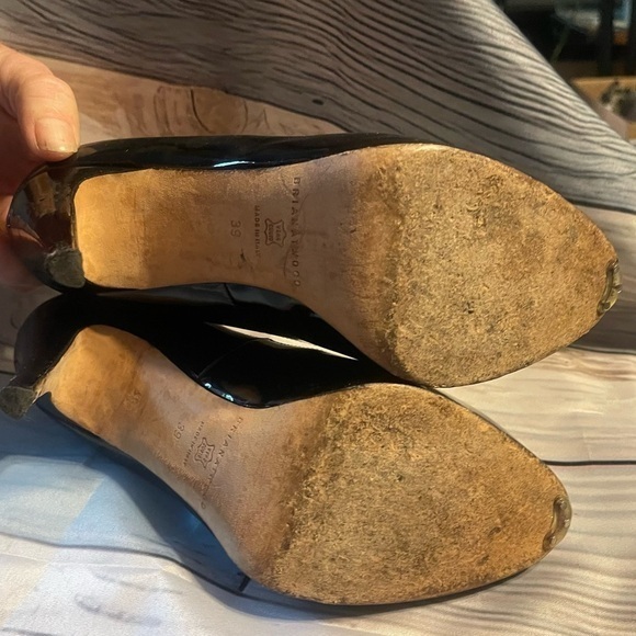 Brian Atwood Patent Leather Pump Stiletto Heels EU Sz (39) US Woman’s Sz 8 EUC - Picture 9 of 9